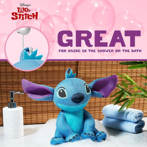 Disney Sponges Bath Kids - Fun Stitch Baby Sponges for Bath Loofah Plush Bathroom Accessories Shower Sponge for Adults
