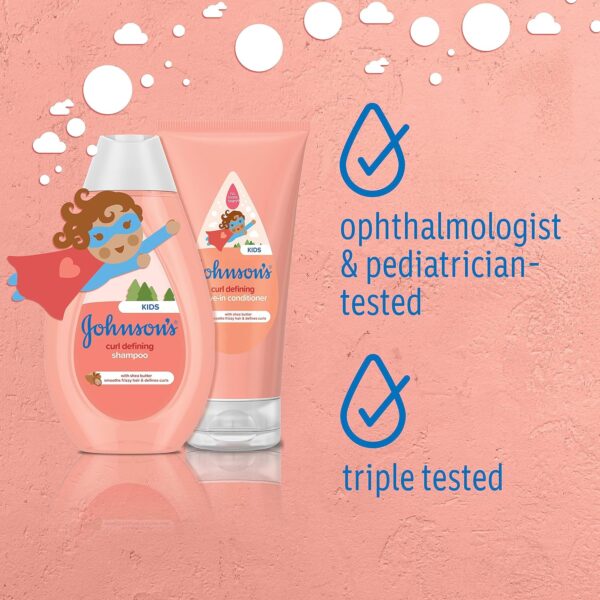 91sJGAEZK5L._SL1500_.jpg Johnson's Kids Curl Defining Leave-In Conditioner + Shea Butter, Tear-Free, Paraben-, Sulfate- & Dye-Free, Hypoallergenic & Gentle for Toddlers' Haircare, Bath Essentials, 6.8 fl. oz