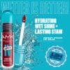NYX Professional Makeup Lip IV Hydrating Gloss Stain, Lip Gloss, Up to 12HR Hydration, High Pigment, Wet Shine Finish, Berry Thirsty