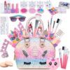 pretend makeup set Fake Make Up - Girls Makeup Set for Kids Girl Children Princess Play Makeup Game Christmas Birthday Gifts for 3-10 Years Old Girls Gift