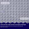 Extra Long Bath Mat Non Slip Anti Mould | 100x40cm Non Slip Bath Mats for Inside Bath, Strong Suction Cups Soft Touch Bath Mats for Bathroom, Shower Bathtub, Shower Mat Bathroom Accessory (Solid Grey)