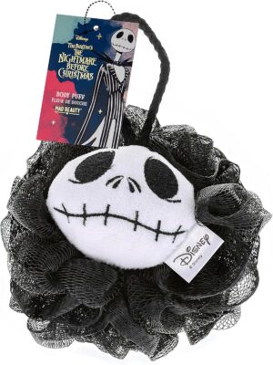 Nightmare Before Christmas Body Puff Jack Skellington Disney | Mad Beauty | Mystic Exfoliating Bath Accessories | Funny, Soft Gift for Tim Burton's Fan