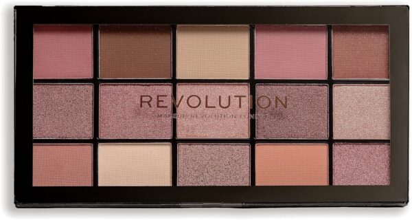 Revolution Beauty Reloaded Eyeshadow Palette, Includes 15 Highly Pigmented Shades, Matte & Shimmer Finishes, Long Wearing, Provocative, 16.5g