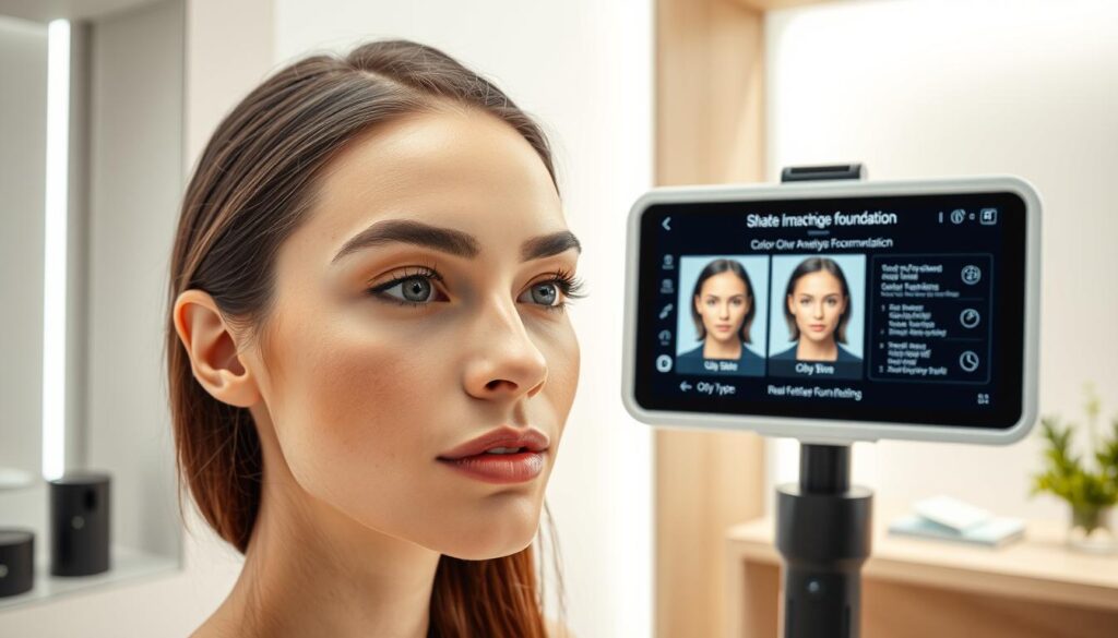 AI-powered shade matching for oily skin