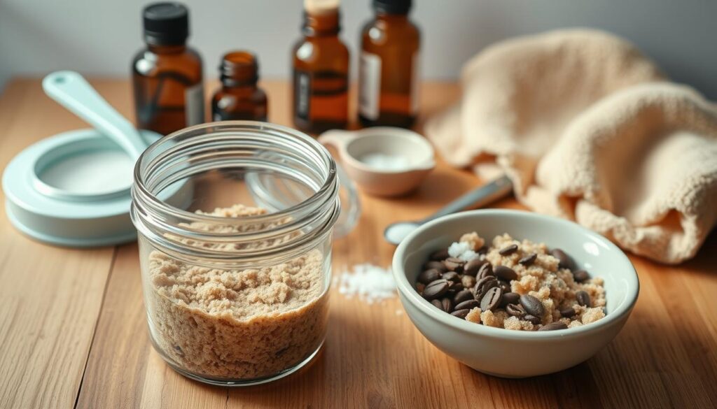 DIY body scrub equipment