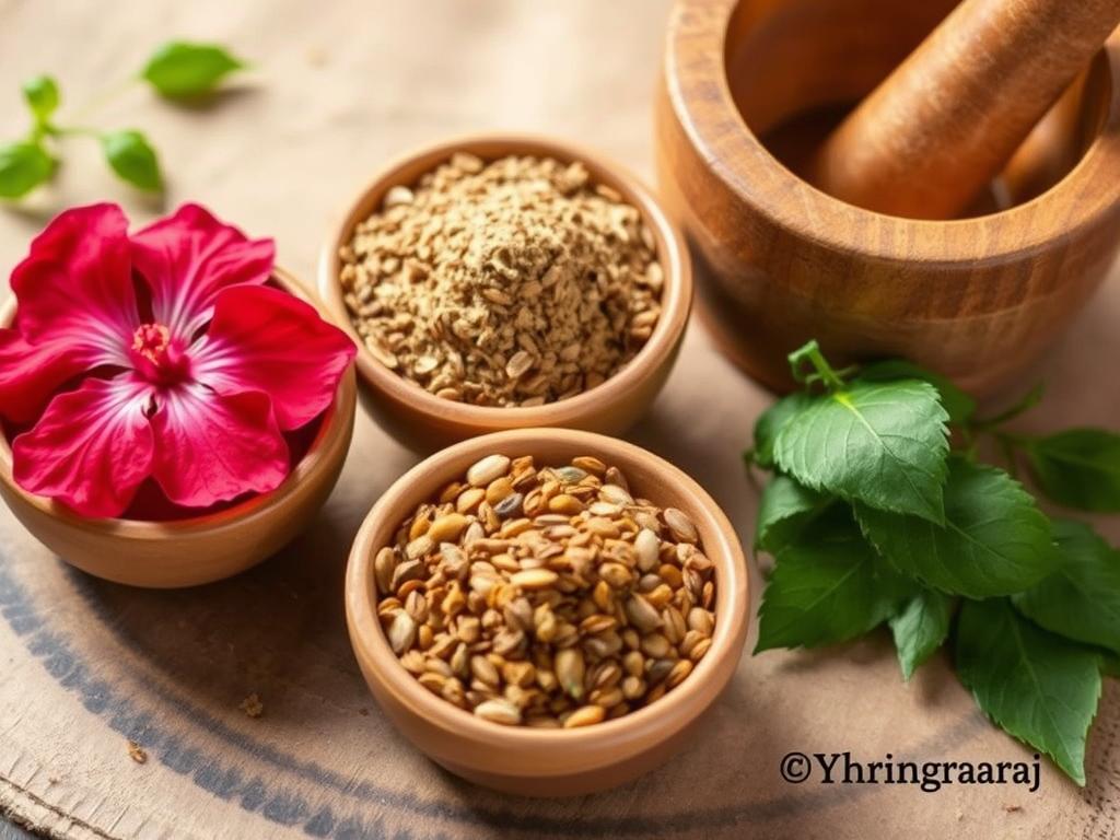 Herbal ingredients for treating hair fall in women naturally