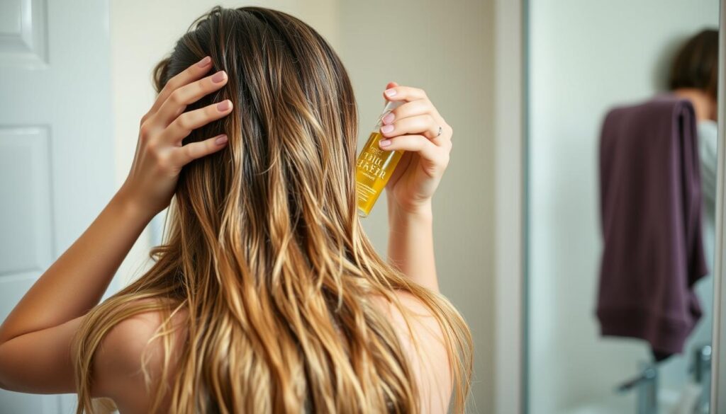 Protective hair styling and pre-wash oil treatment for hard water protection Protective hair styling and pre-wash oil treatment for hard water protection
