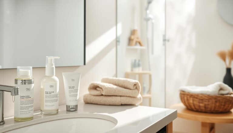 Shower routine for glowing skin in winter