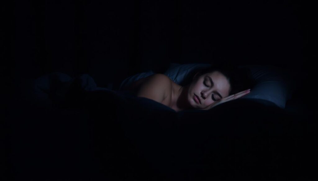 Woman sleeping peacefully to promote hair health naturally