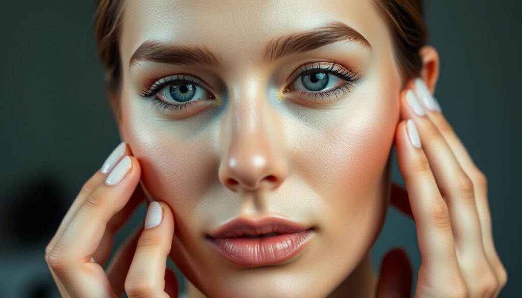 base makeup application