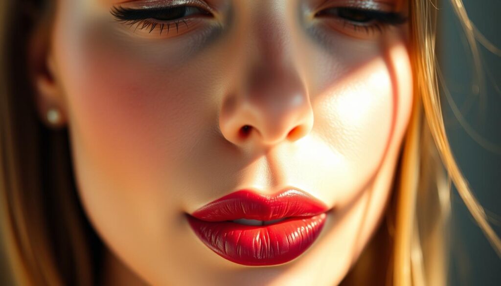 cheek and lip colour makeup