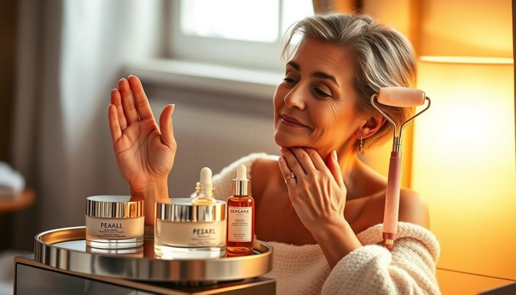 evening skincare routine for mature skin