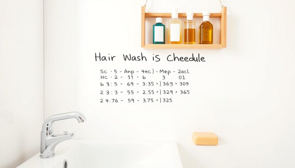 hair washing schedule