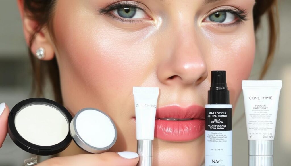 oily skin treatment through setting products
