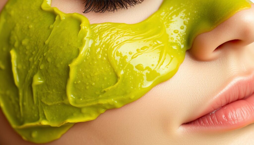Avocado face mask for dry skin