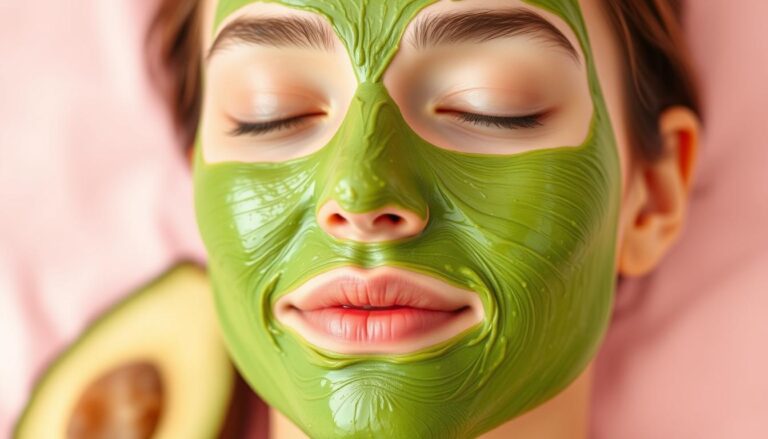 Avocado face mask for dry skin
