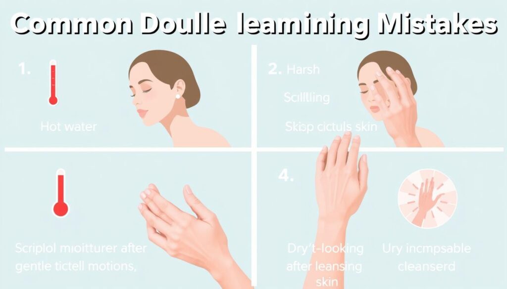 Common mistakes in double cleansing technique