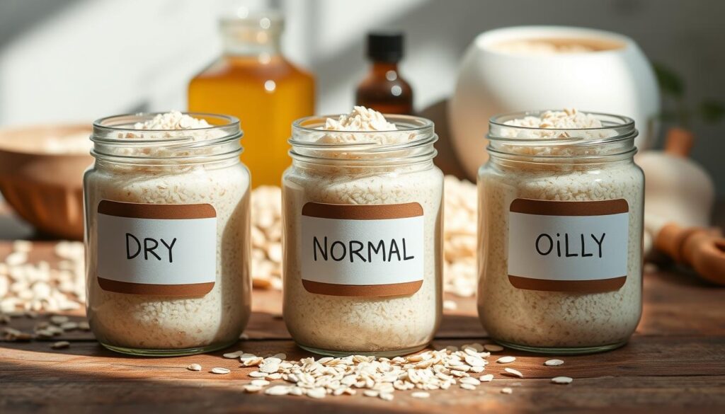 DIY oatmeal face scrub for different skin types
