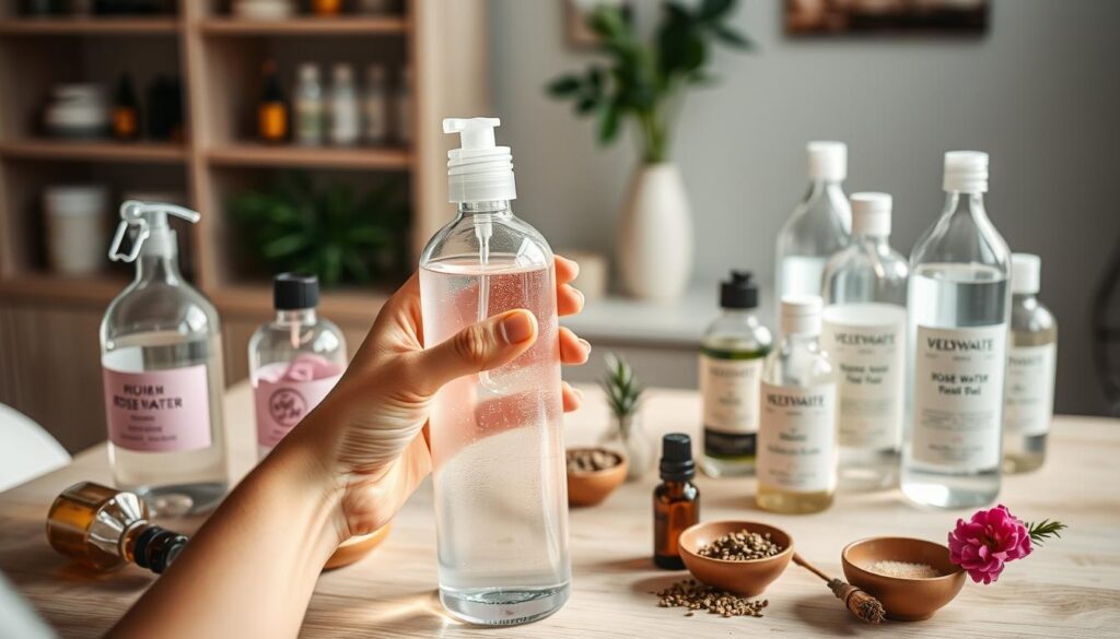 DIY rose water toner customization