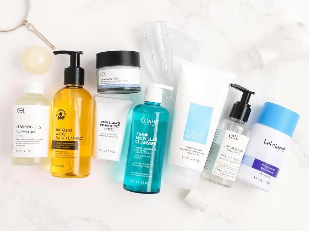 Different types of cleansers for double cleansing method