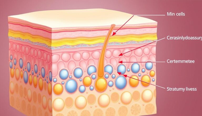 Healthy skin barrier illustration showing protective outer layer of skin