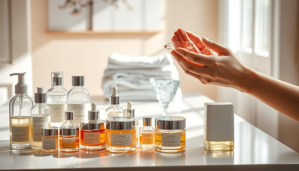 morning skincare routine layering