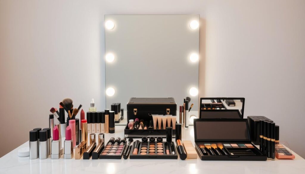 organized makeup station